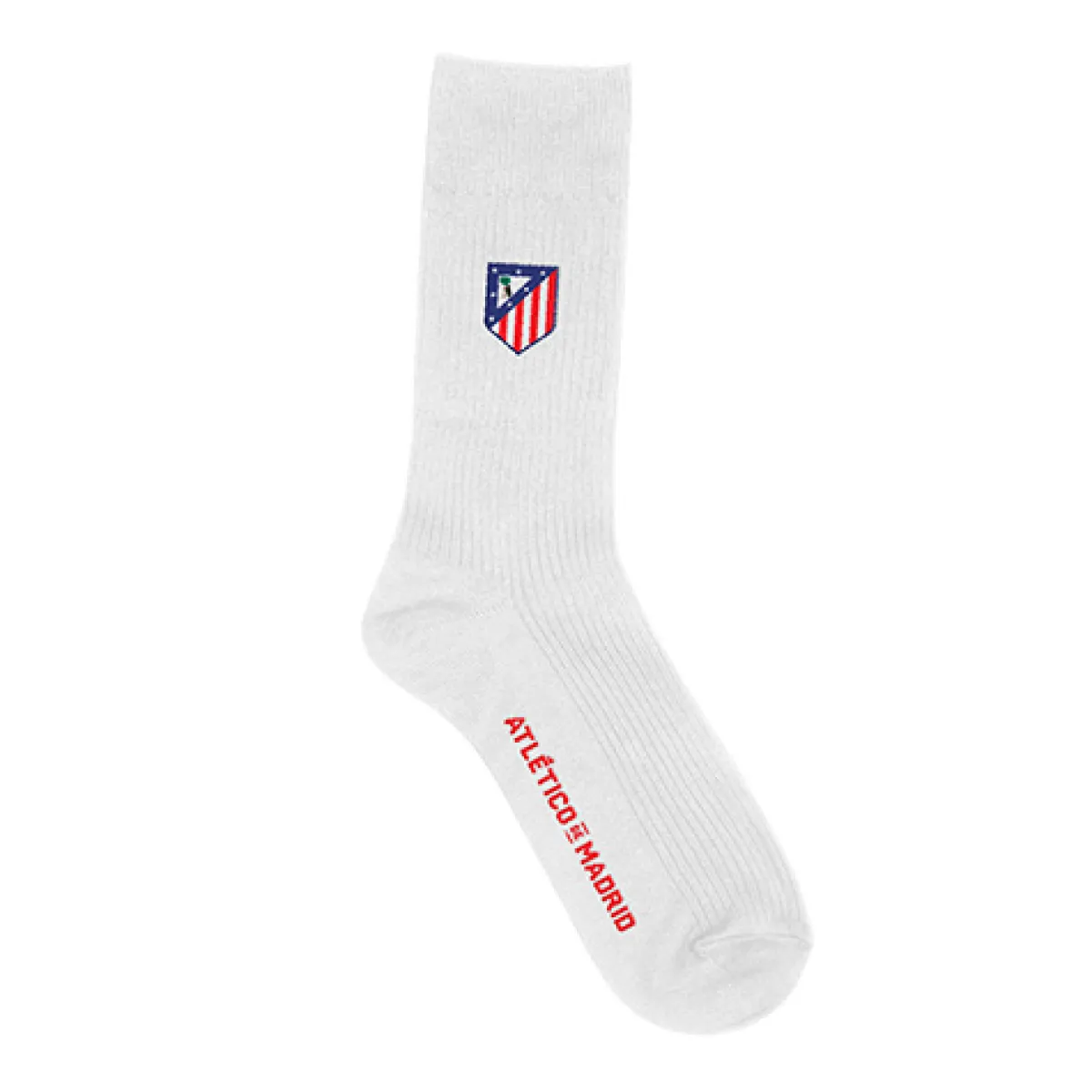 Clearance Atlético de Madrid Calcetines Escudo Bordado Blancos