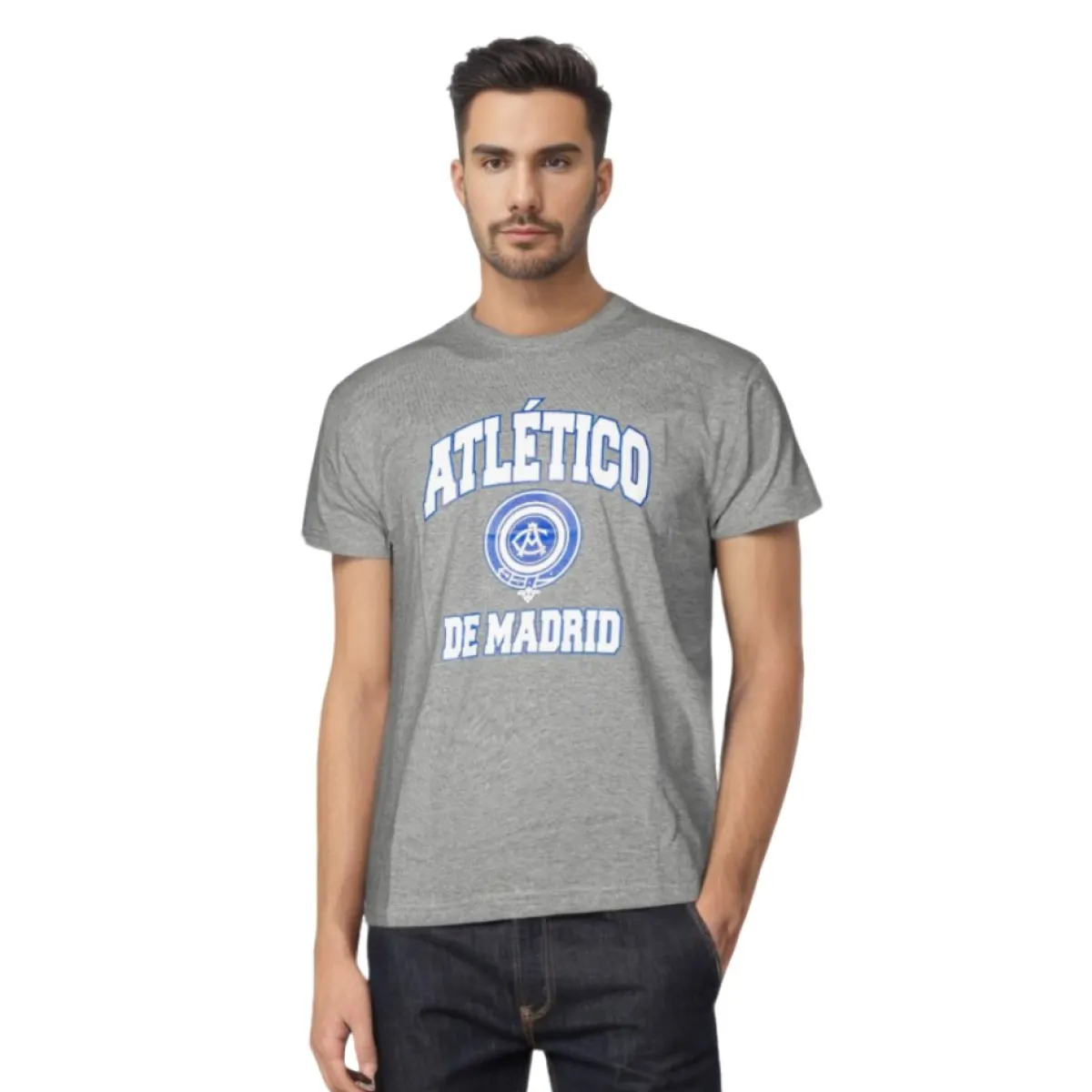 New Atlético de Madrid CAMISETA GRIS ATLÉTICO ESCUDO 1903