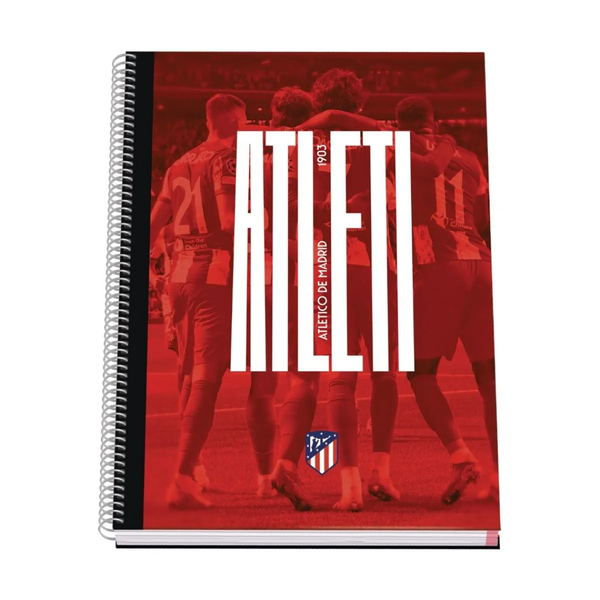 Sale Atlético de Madrid CUADERNO A4 TAPA FORRADA ATLETI