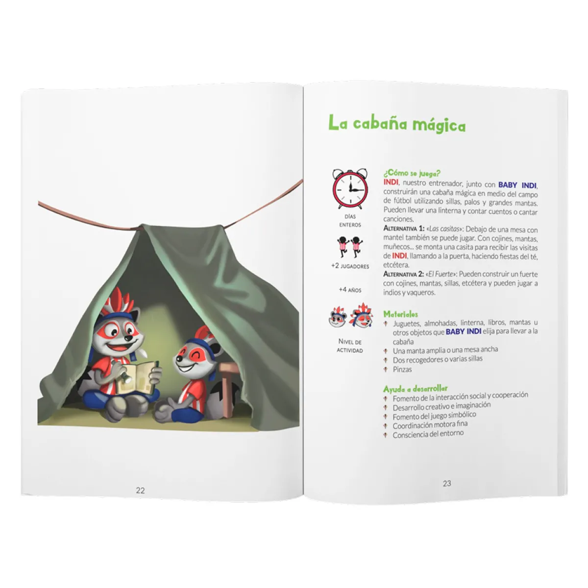 Clearance Atlético de Madrid Libro 80 ideas para jugar con Indi y Baby Indi Volumen 02