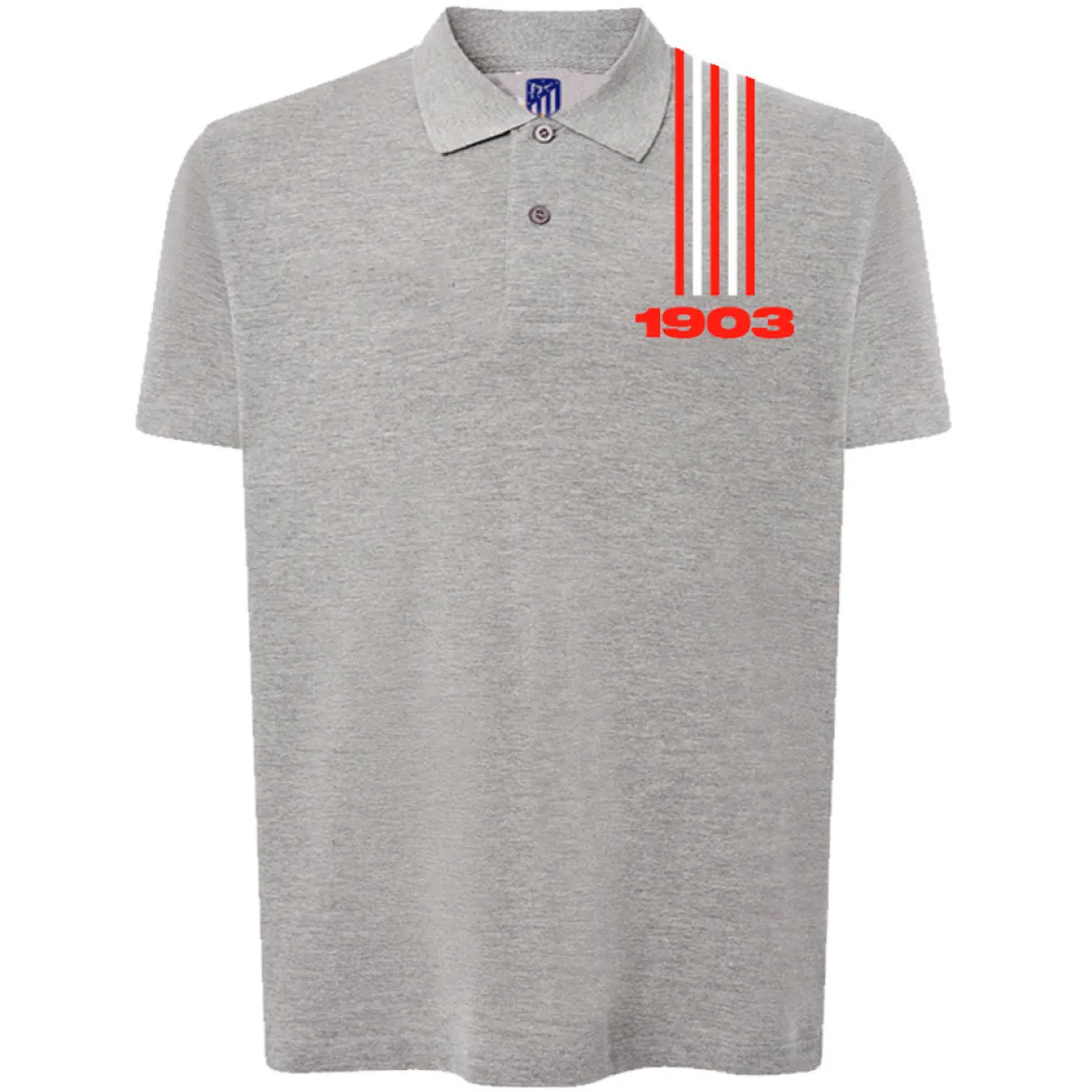 Cheap Atlético de Madrid POLO GRIS FRANJAS 1903