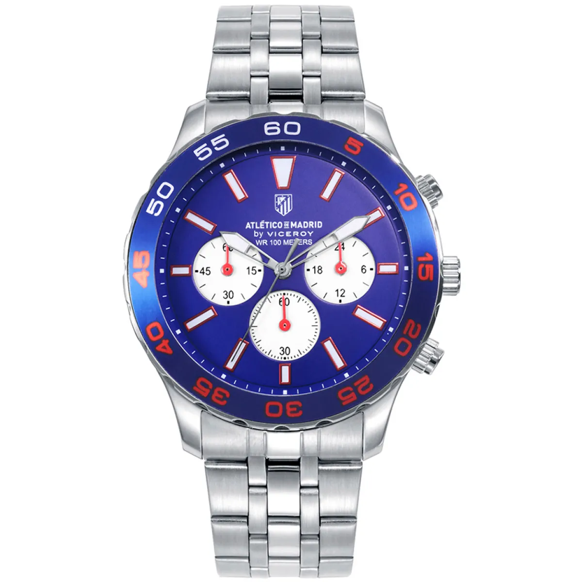 Best Sale Atlético de Madrid Reloj Acero Esfera Azul